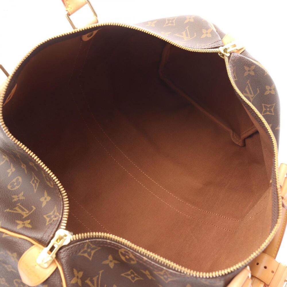 LOUIS VUITTON Brown Monogram Leather Keepall 45 Boston Bag - Picture 3 of 14